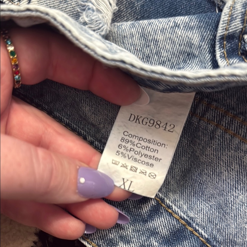 Distressed Jean Shorts - Picture 2 of 3